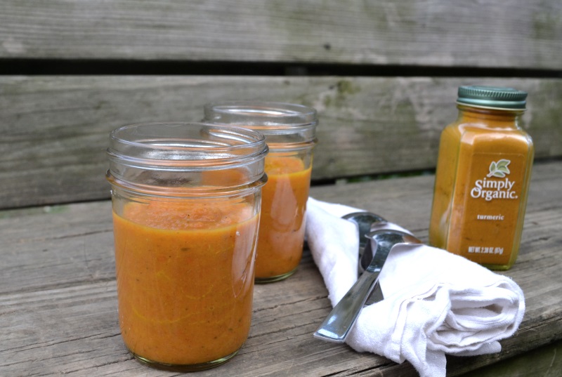 Healing Carrot Turmeric Soup from www.ApronFreeCooking.com