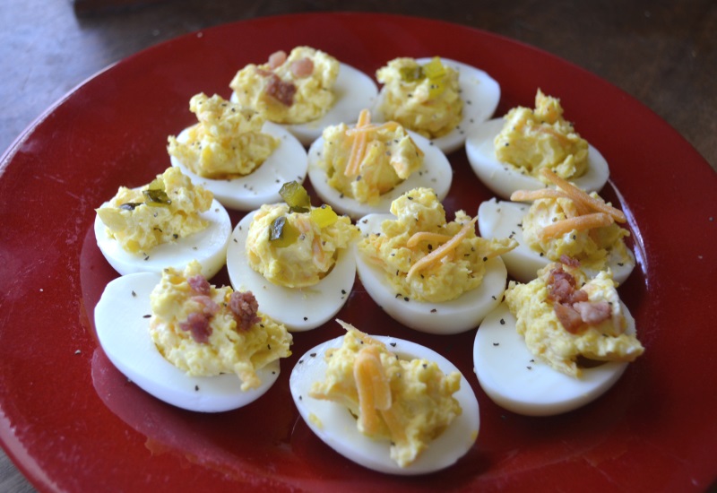 Easy Cheesy Deviled Eggs from www.ApronFreeCooking.com