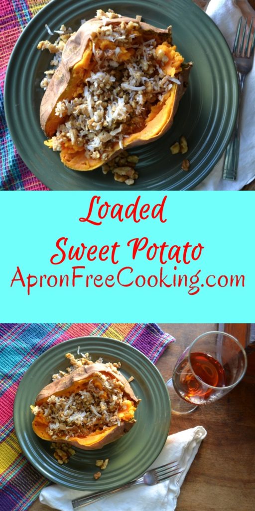 Loaded Sweet Potato Pin from www.ApronFreeCooking.com