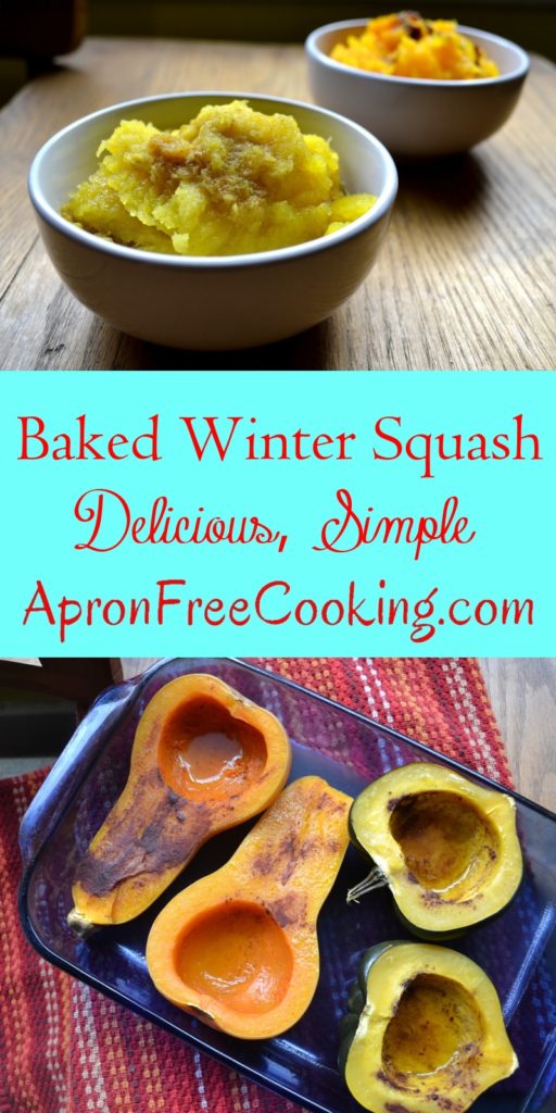 Baked Winter Acorn and Butternut Squash 