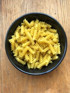 Meat lovers pasta ingredient spiral noodles from www.ApronFreeCooking.com