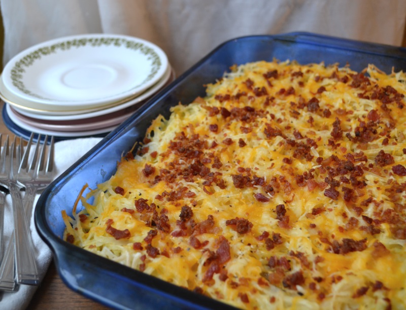 brunch casserole, sausage eggs and hash browns