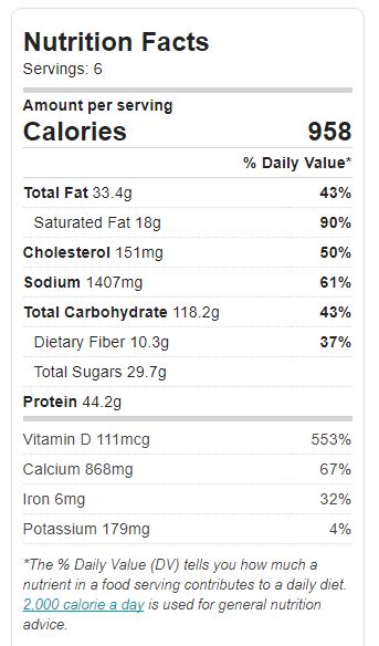 nutrition label for cheesy cheese ravioli