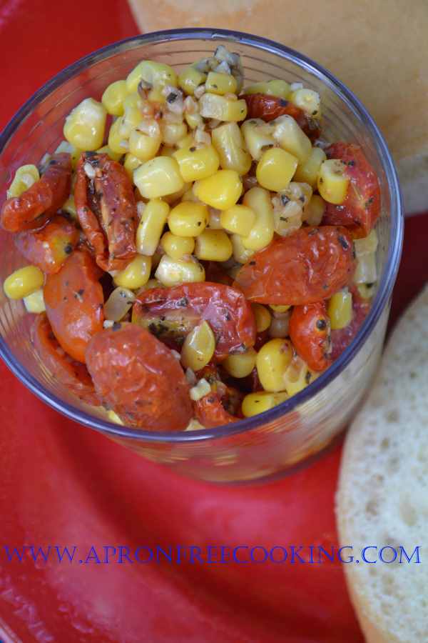 Tomato Corn Salad close up