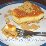  Pumpkin Layer Cheese Cake Serving With Crumb Topping