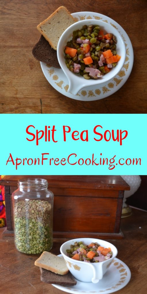 Split pea soup Pin from www.ApronFreeCooking.com