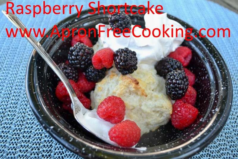 raspberries short cake strawbery shortcake 