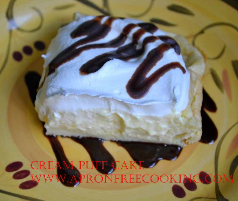  Cream Puff Cake from www.ApronFreeCooking.com
