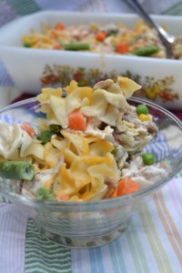 Tuna Noodle Freezer Meal from ApronFreeCooking.com