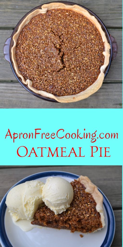 Old Fashioned Oatmeal Pie from www.ApronFreeCooking.com