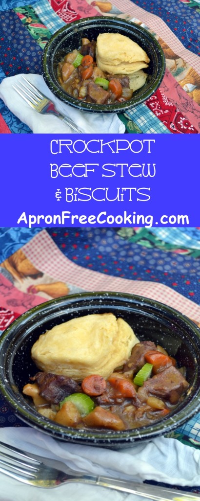Slow Cooker Beef Stew Biscuits