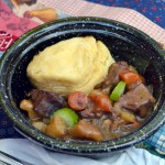 Slow Cooker Beef Stew and Biscuits