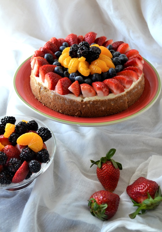 Fresh Fruit Cheesecake from ApronFreeCooking.com