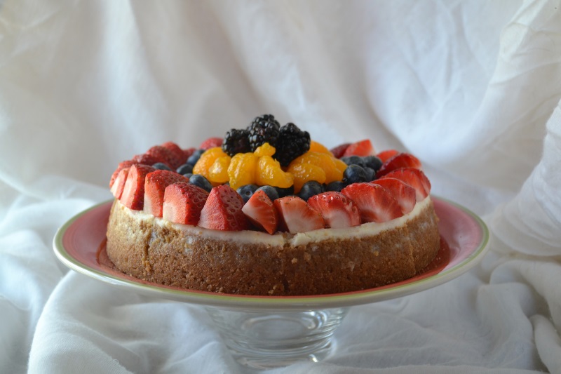 Fresh Fruit Cheesecake from ApronFreeCooking.com