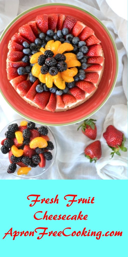 Fresh Fruit Cheesecake from ApronFreeCooking.com