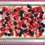 4th of July Fruit Pizza from www.ApronFreeCooking.com