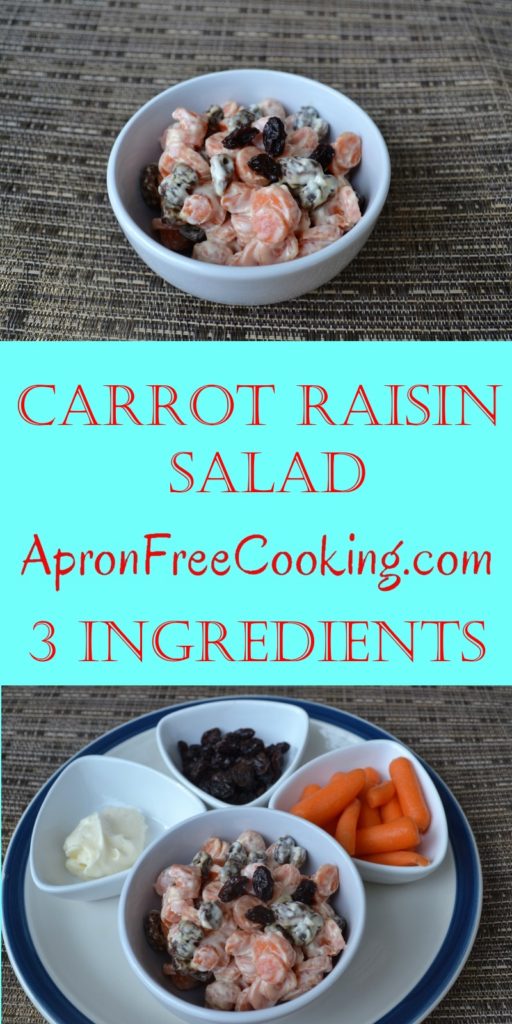 Carrot Raisin Salad from www.ApronFreeCooking.com only 3 ingredients
