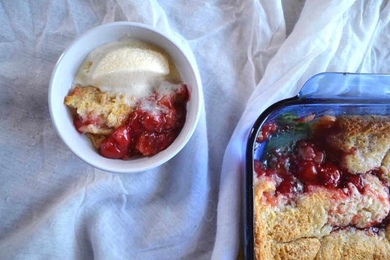 Quick Cherry Cobbler from www.ApronFreeCooking.com