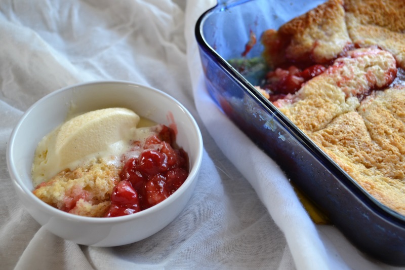 Quick Cherry Cobbler from www.ApronFreeCooking.com