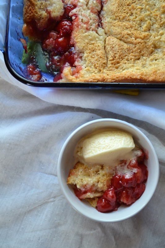 Quick Cherry Cobbler from www.ApronFreeCooking.com