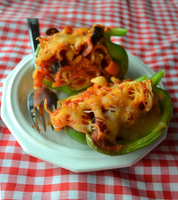 Pasta Stuffed Peppers from www.ApronFreeCooking.com