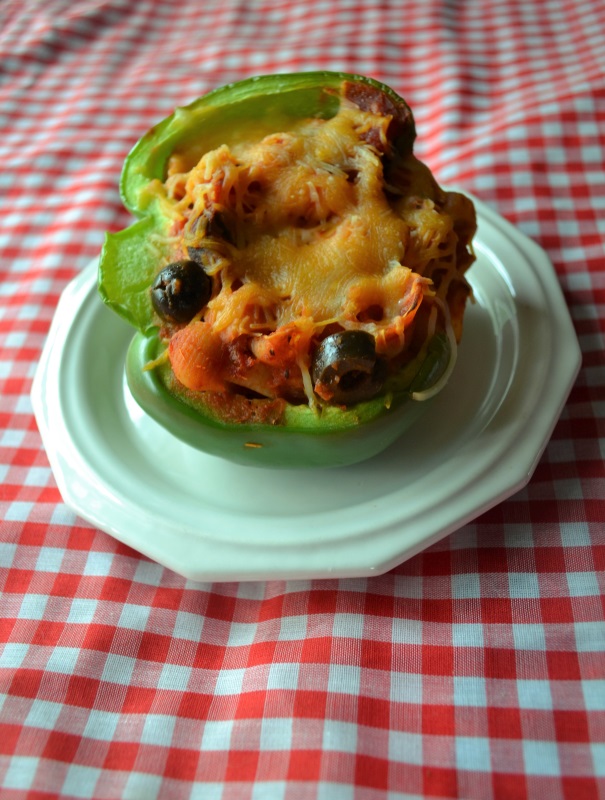 Pasta Stuffed Peppers from www.ApronFreeCooking.com