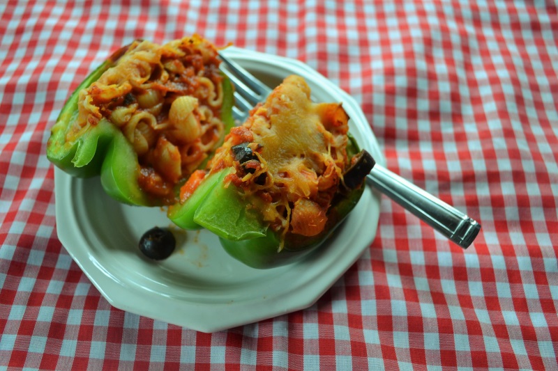 Pasta Stuffed Peppers from www.ApronFreeCooking.com