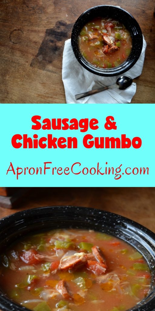 Sausage and Chicken Gumbo from www.ApronFreeCooking.com