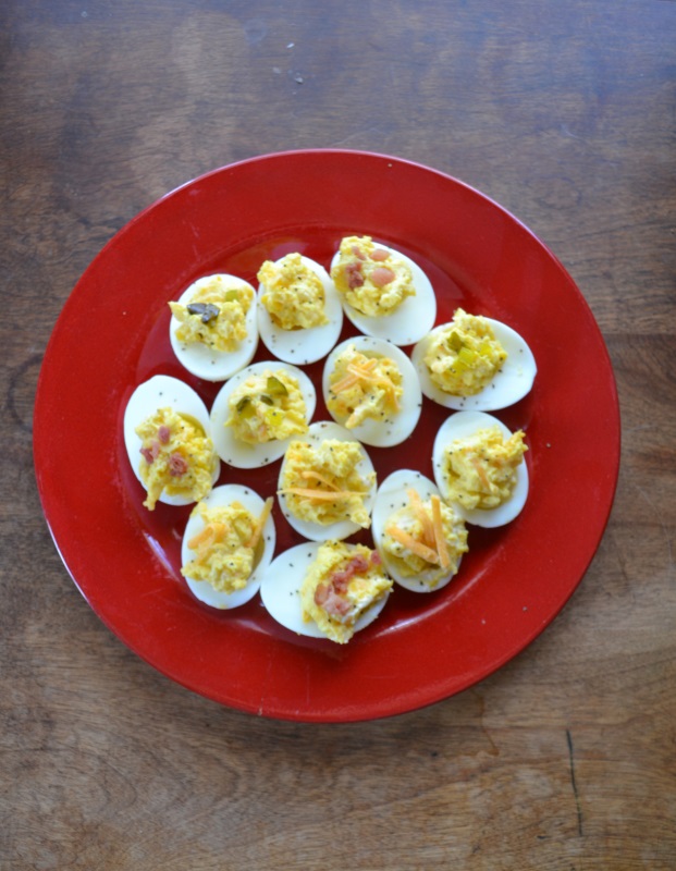 Easy Cheesy Deviled Eggs from www.ApronFreeCooking.com