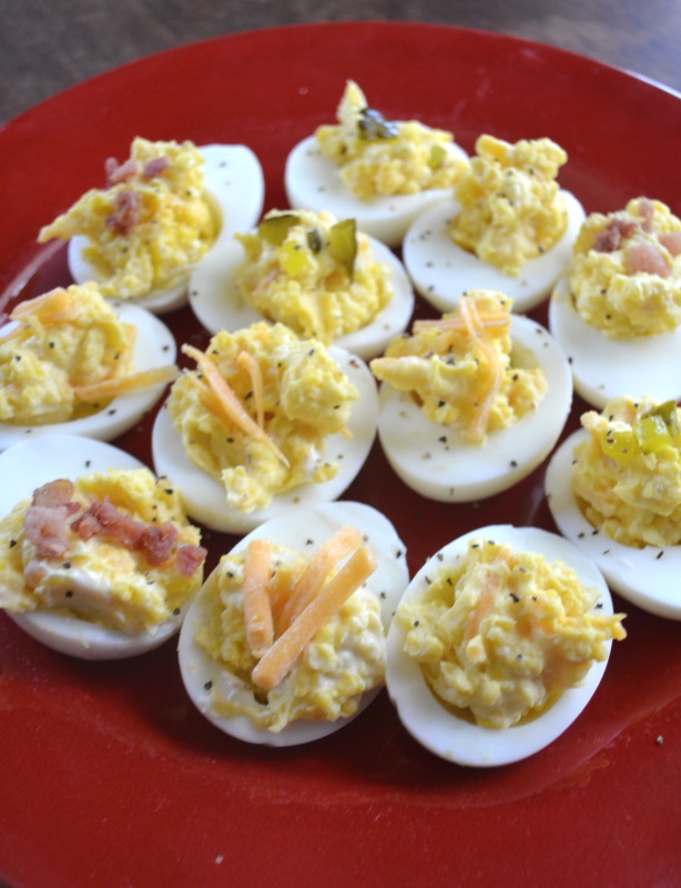 Easy Cheesy Deviled Eggs from www.ApronFreeCooking.com