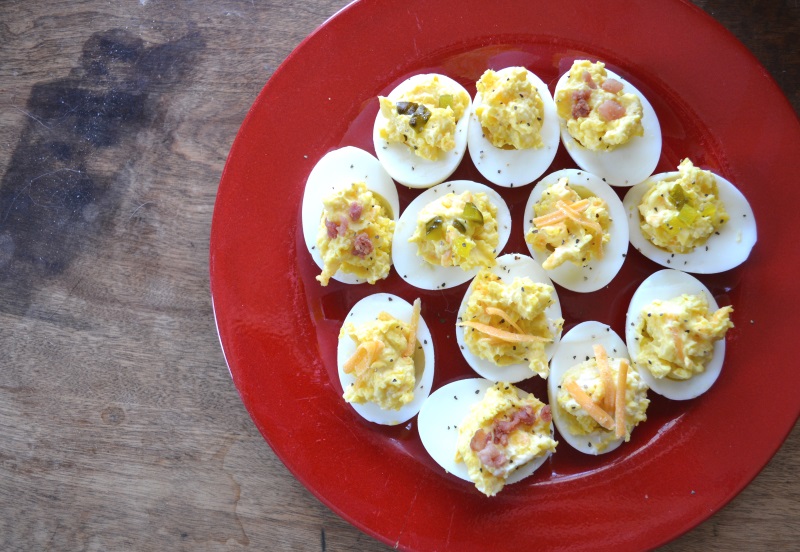 Easy Cheesy Deviled Eggs from www.ApronFreeCooking.com