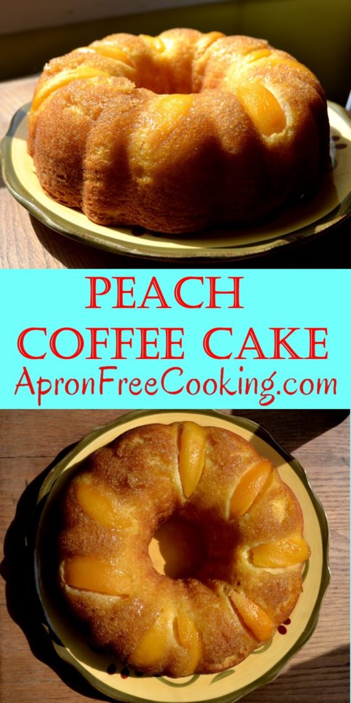 Peach Coffee Cake from www.ApronFreeCooking.com