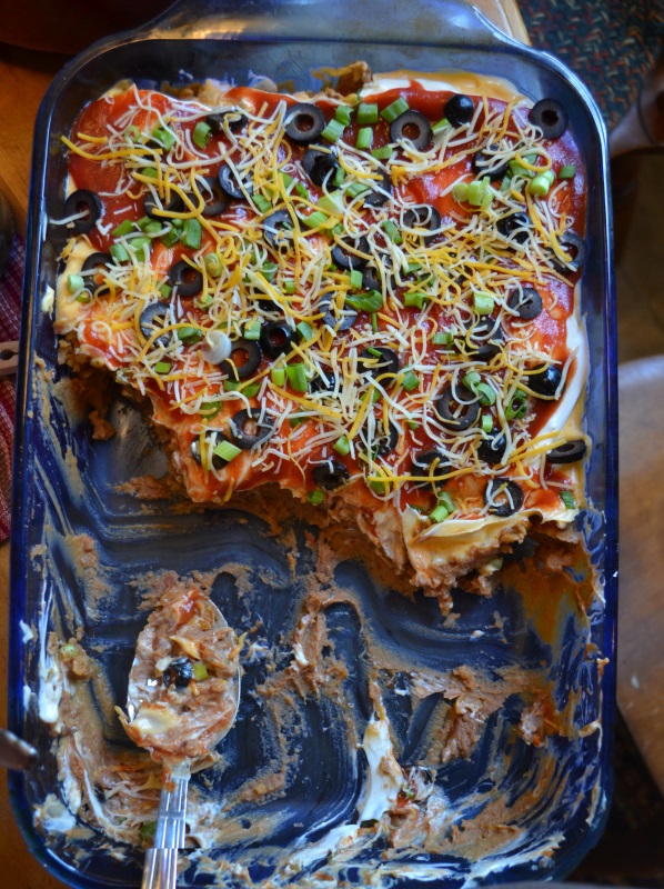 Layered Up Nacho Dip from www.ApronFreeCooking.com