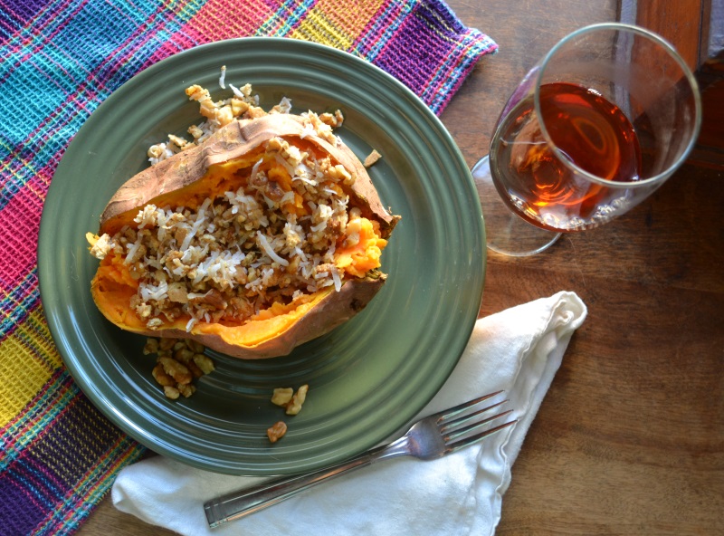 Loaded Baked Sweet Potato 