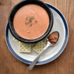 A bowl of Tomato Basil Super Soup