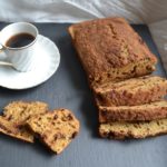 Cappuccino Bread with a cup of coffee on slate from www.ApronFreeCooking.com