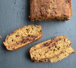 Cappuccino Bread with a cup of coffee on slate from www.ApronFreeCooking.com