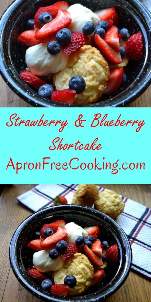 Blueberry Strawberry Shortcake from www.ApronFreeCooking.com