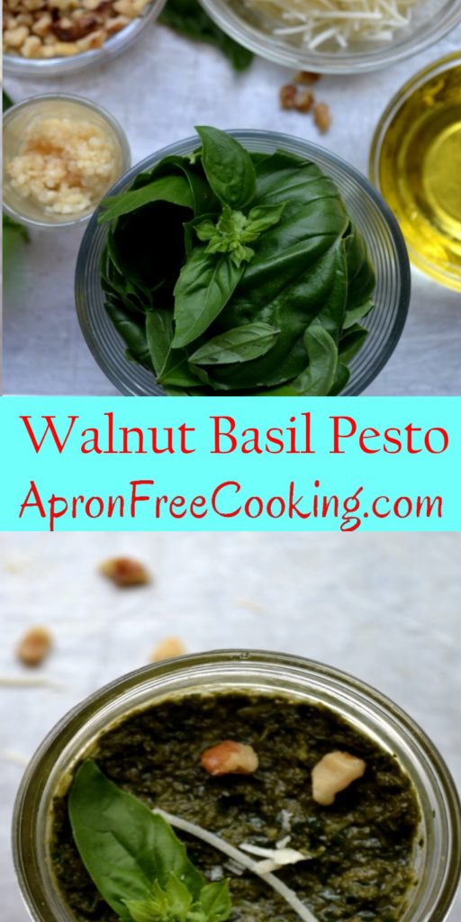 Walnut Basil Pesto Recipe from www.ApronFreeCooking.com