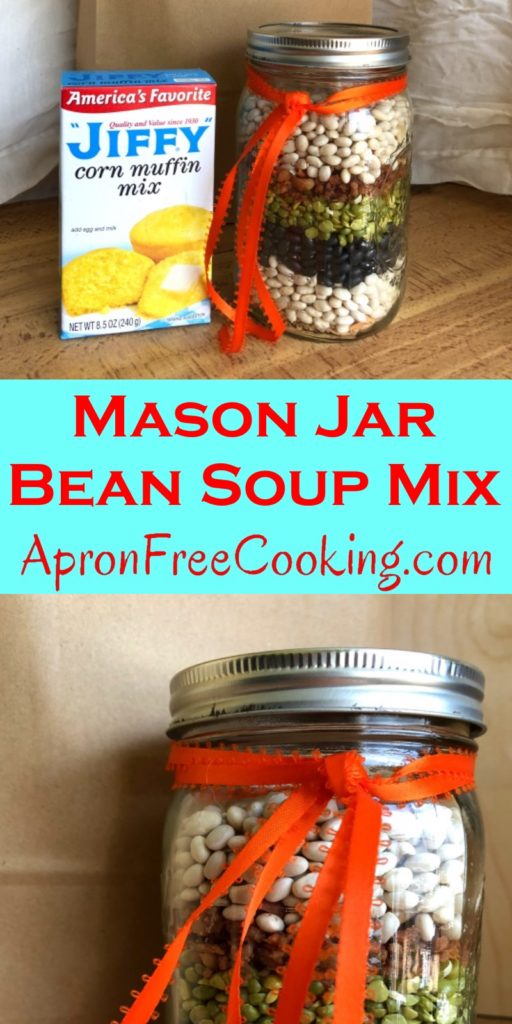 Mason Jar Bean Soup Mix Pin
