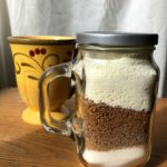 Mason Jar Pumpkin Spice Latte Mix in glass jar from www.ApronFreeCooking.com