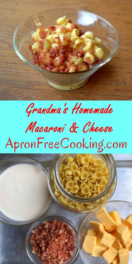 Grandma's Homemade Macaroni and Cheese Pin from www.ArponFreeCooking.com