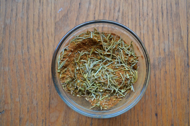 Mediterranean Spice in glass bowl on wooden background from www.ApronFreeCooking.com