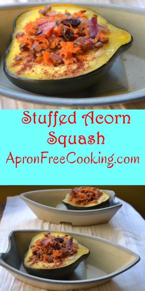 Stuffed Acorn Squash Pin from www.ApronFreeCooking.com