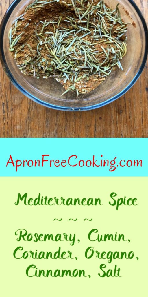 Mediterranean Spice Pin homemade spice blend from www.ApronFreeCooking.com