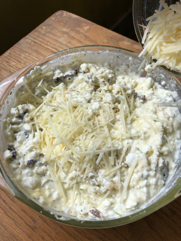 Herbal Cheese Dip Step 7 top with Parmesan
