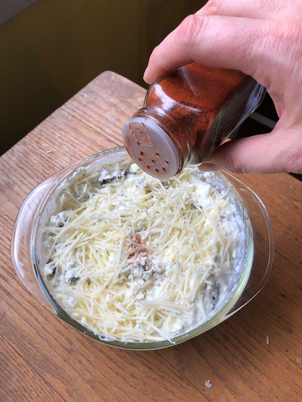 Herbal Cheese Dip Step 8 sprinkle Paprika