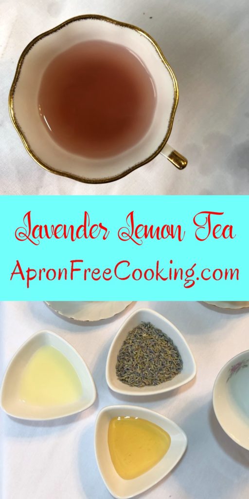 Caffeine free, lavender lemon herbal tea from ApronFreeCooking.com is perfect for afternoon relaxing. 