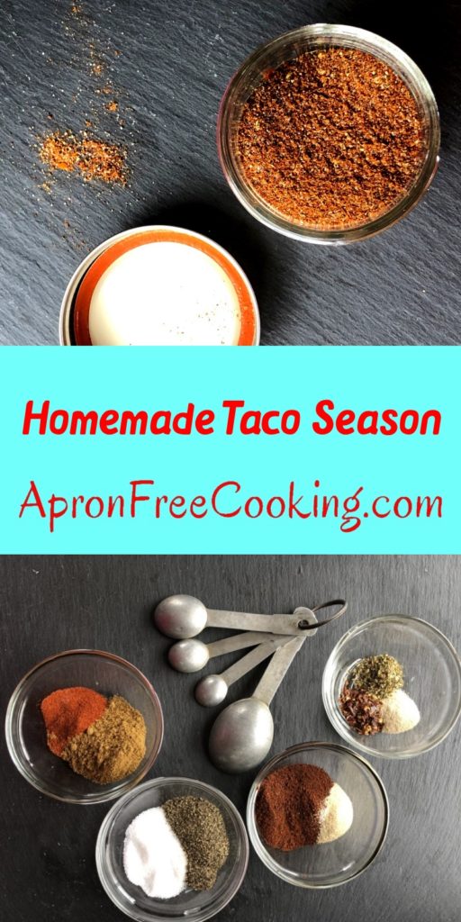 Homemade Taco Season Pin from www.ApronFreeCooking.com