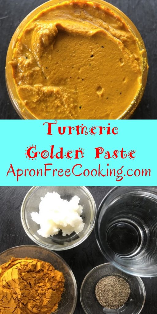 Golden Turmeric Paste Pin from www.ApronFreeCooking.com